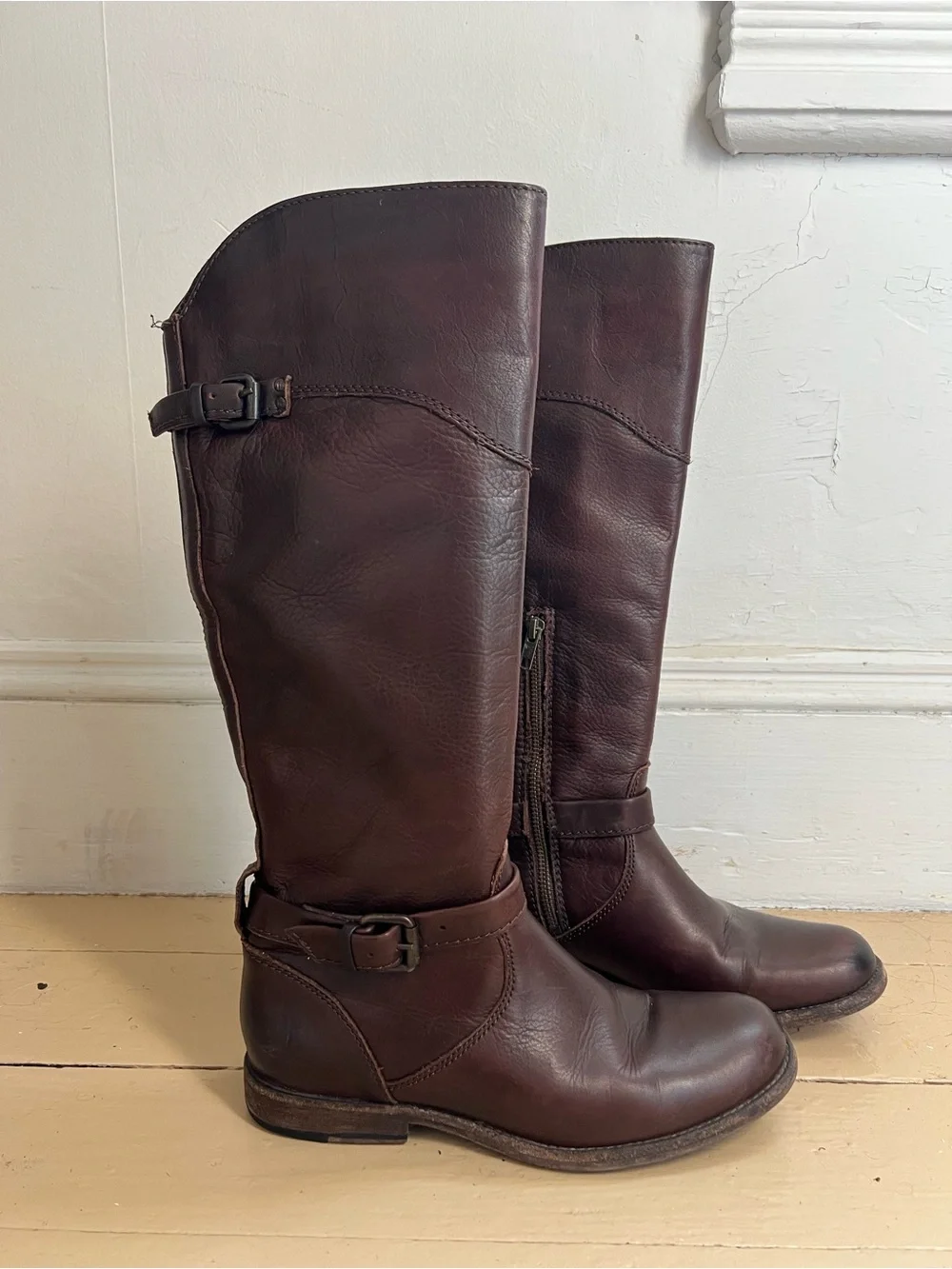 Frye Brown Leather Phillip Tall Riding Boots 8B